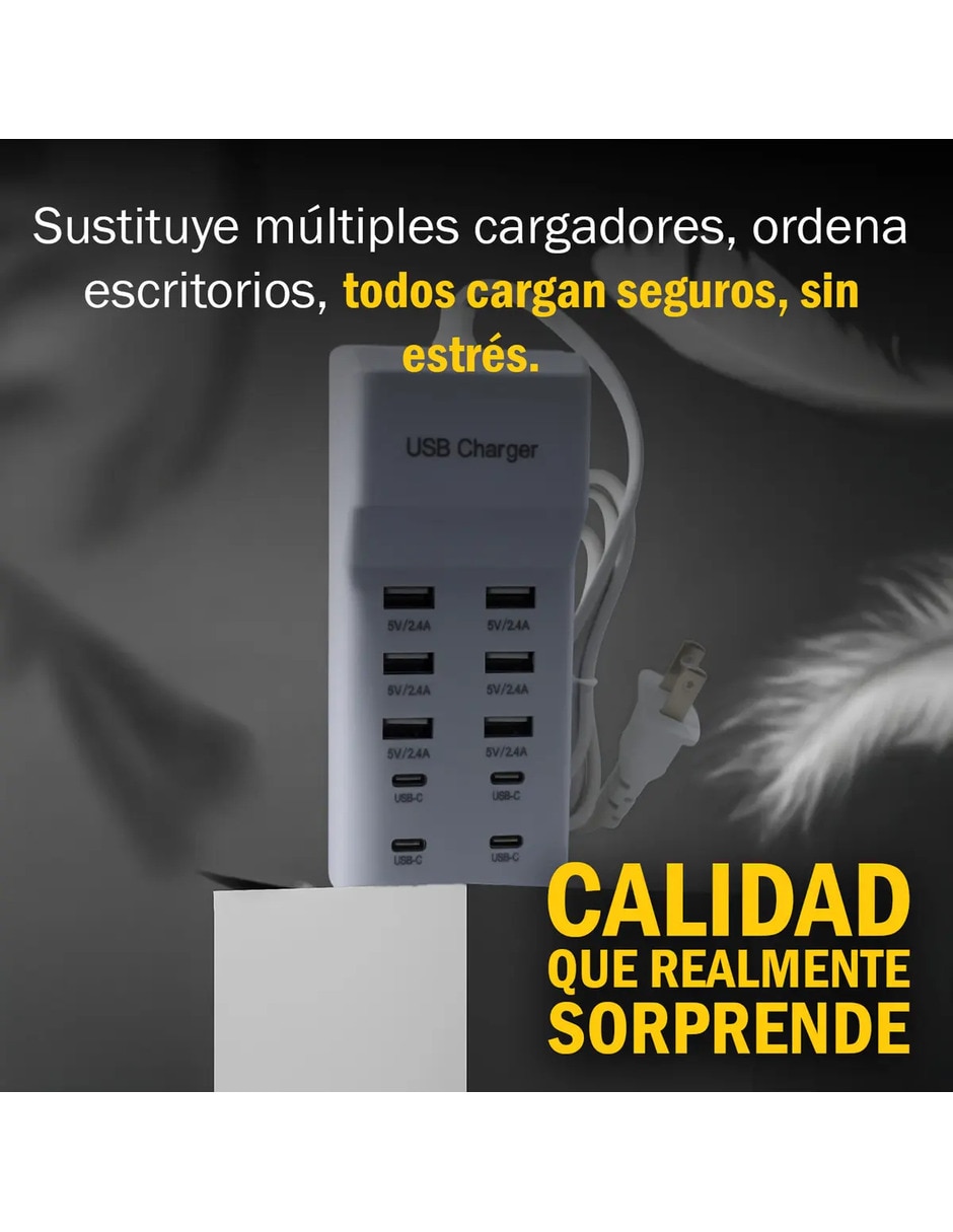 Cargador pared USB + USB tipo C 50 W 6