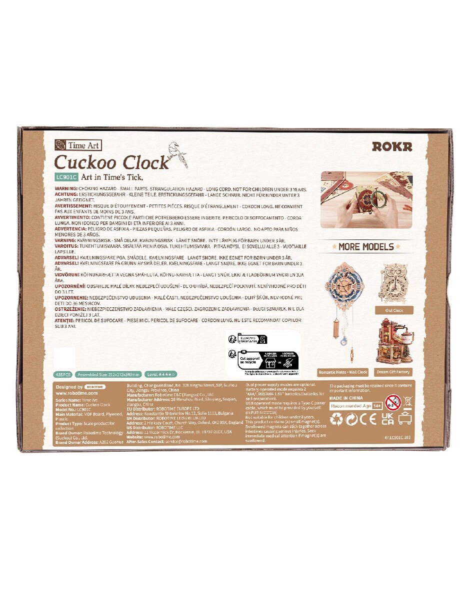 Juguete interactivo Reloj Cucú Puzzle 3D 2