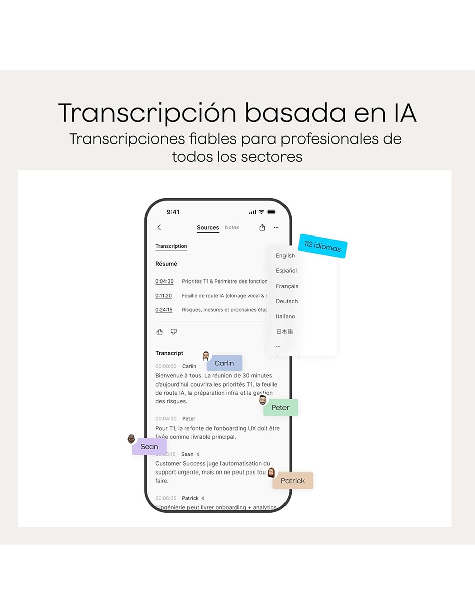 Grabadora de voz Plaud de 64 GB