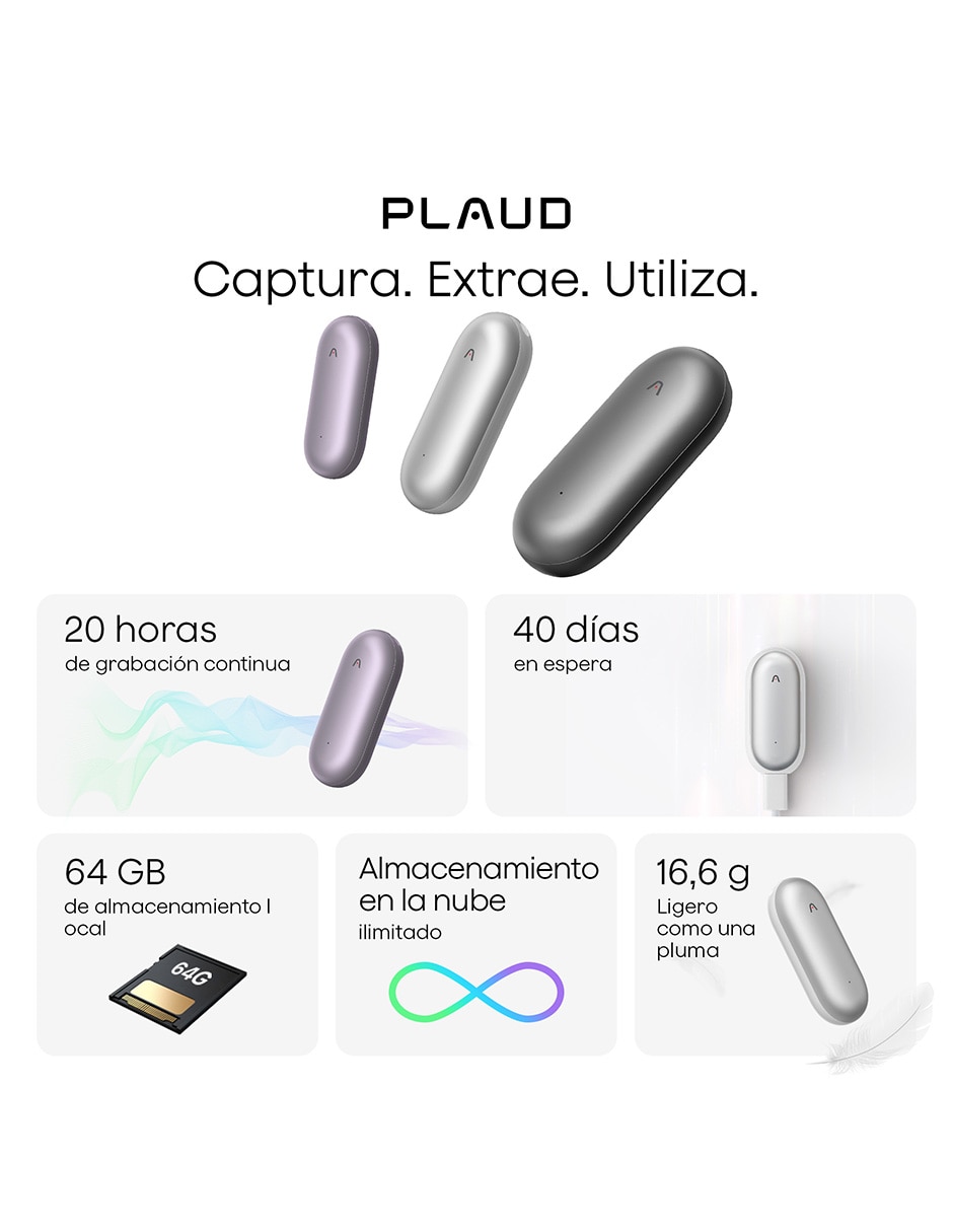 Grabadora de voz Plaud de 64 GB
