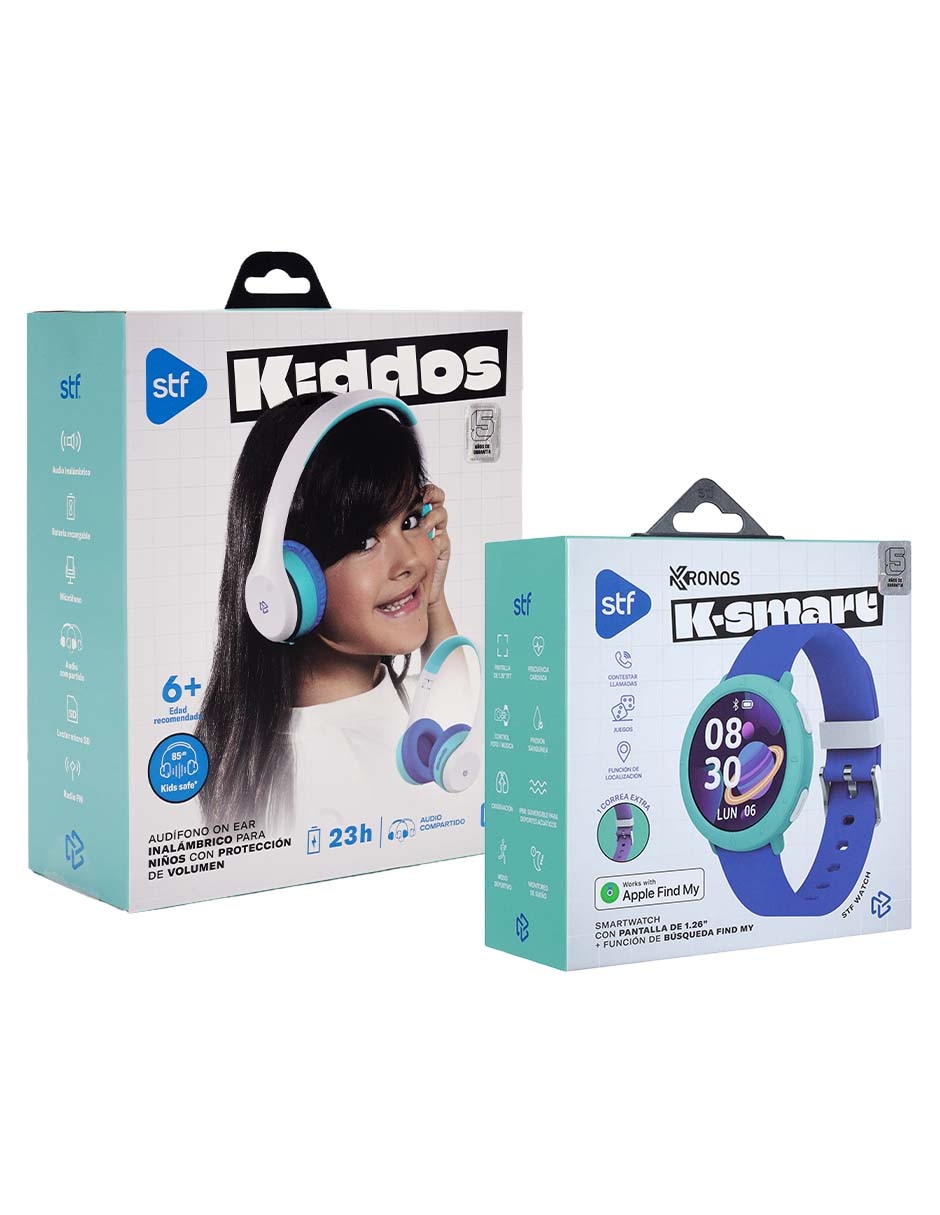 Smartband bundle kiddos audífonos + smartwatch unisex incluye 1