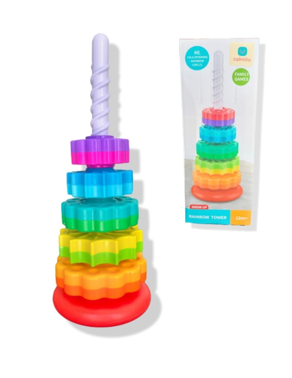 Juguete interactivo Lackbox torre apilable Arcoíris Montessori