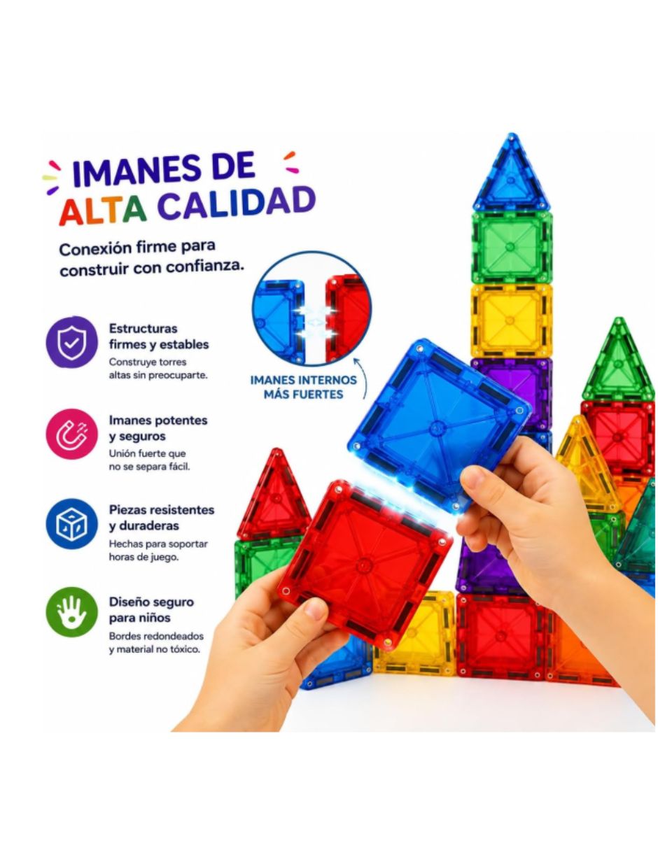Juguete interactivo calmito bloques magnéticos para construcción