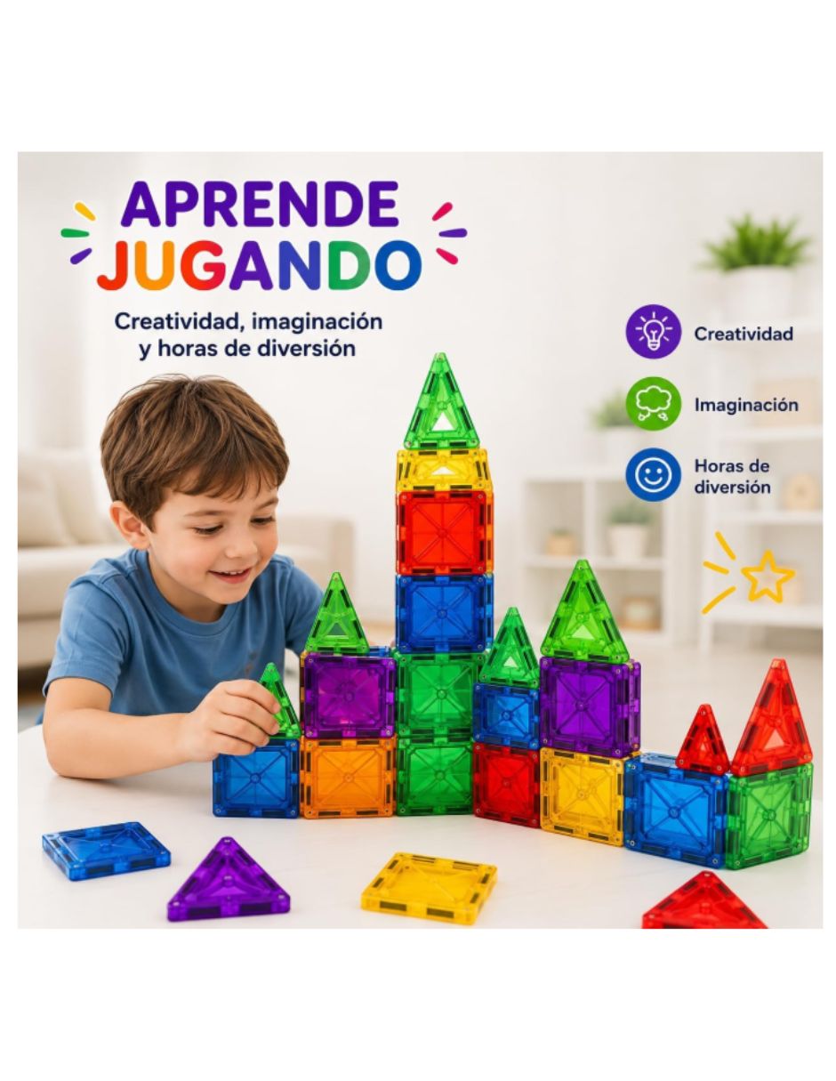 Juguete interactivo calmito bloques magnéticos travel version para construcción