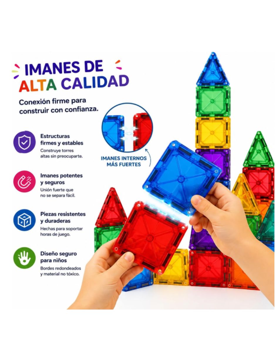 Juguete interactivo calmito bloques magnéticos travel version para construcción