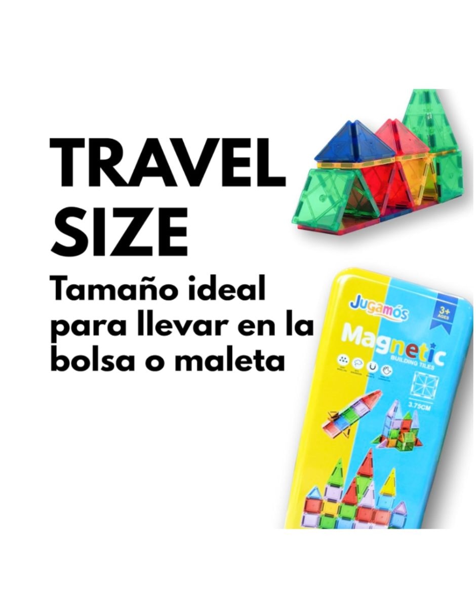 Juguete interactivo calmito bloques magnéticos travel version para construcción