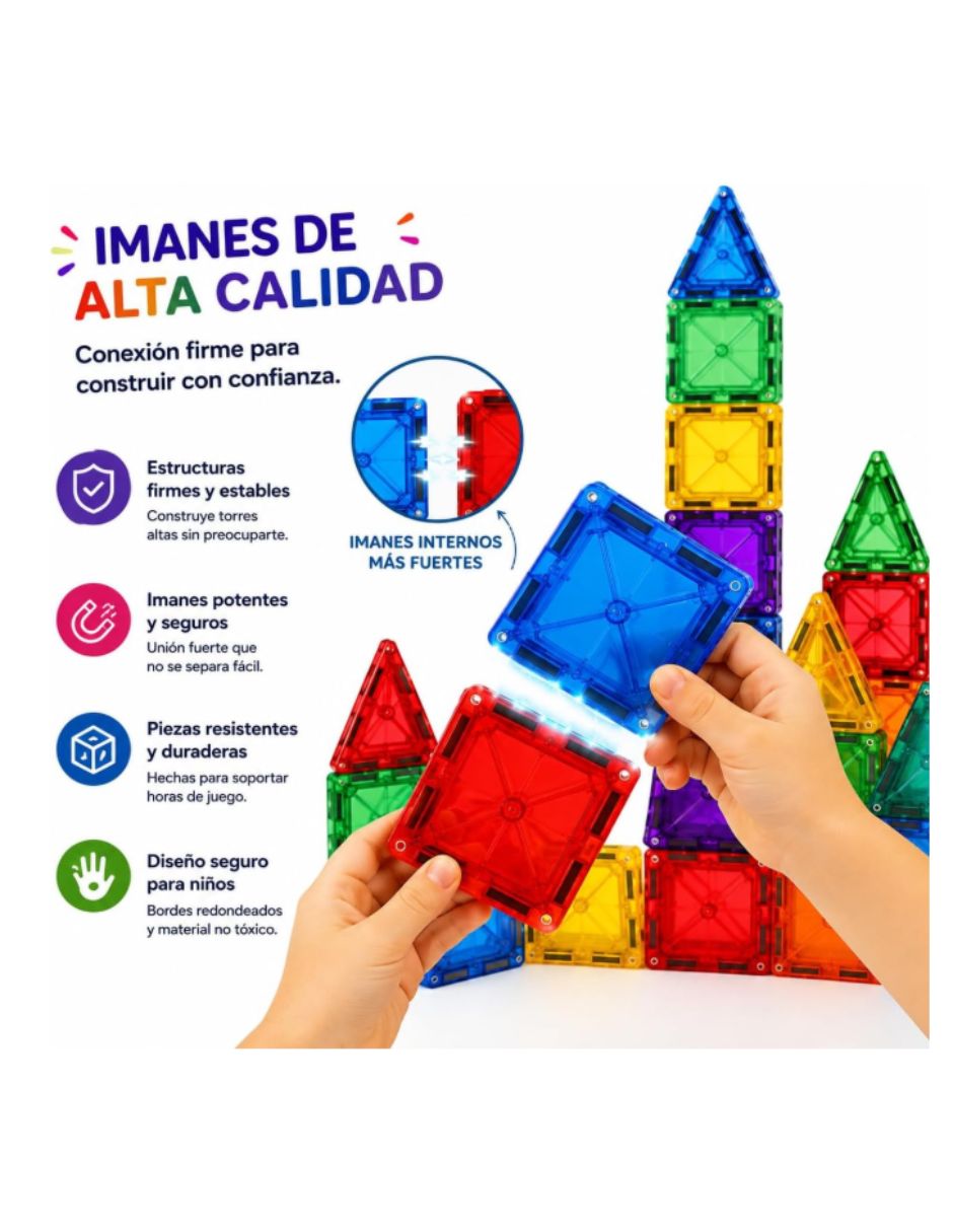 Juguete interactivo calmito bloques magnéticos de construcción 5