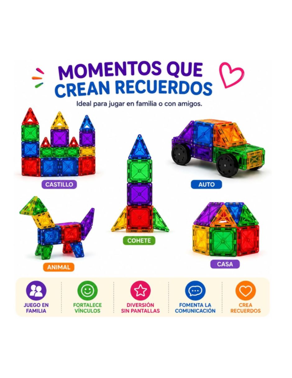 Juguete interactivo calmito bloques magnéticos de construcción