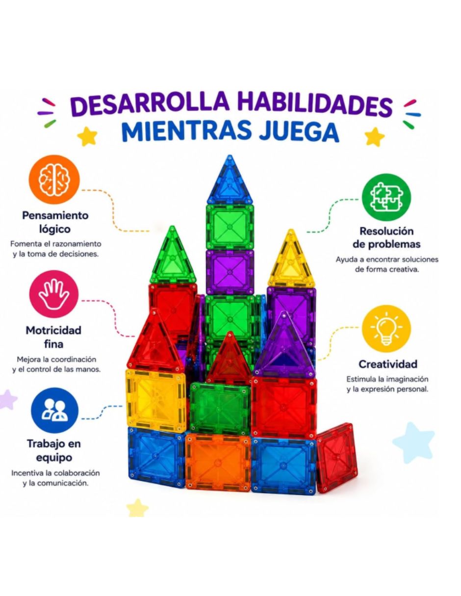 Juguete interactivo calmito bloques magnéticos de construcción