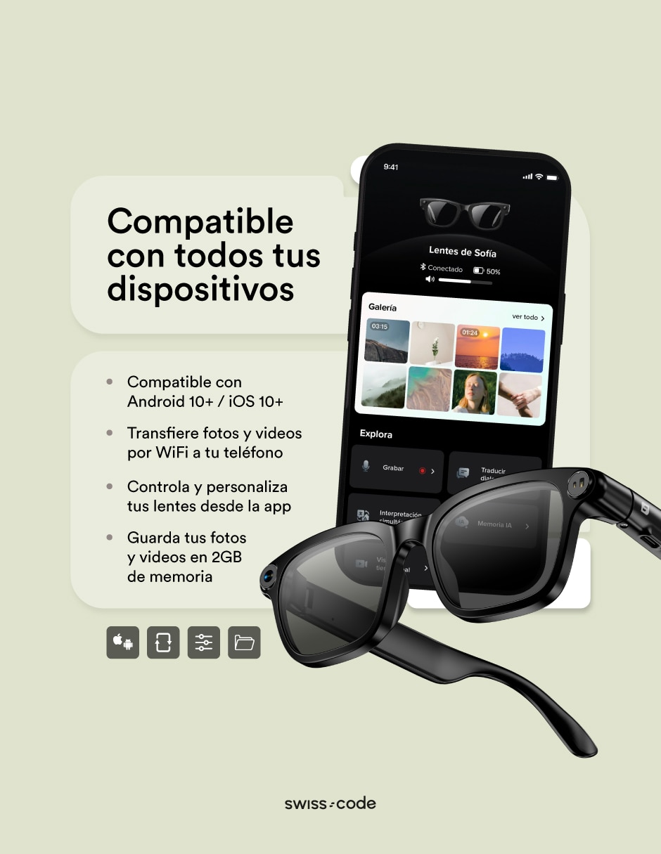 Lentes Inteligentes AI Adapt 8