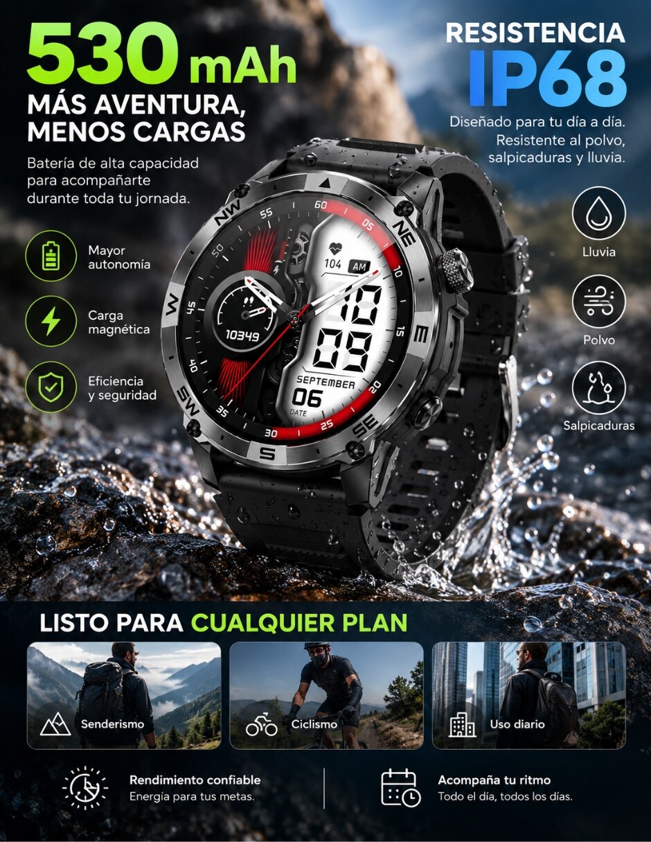Set Smartwatch R6 Pro con audífonos EG22 para hombre con Gps 13
