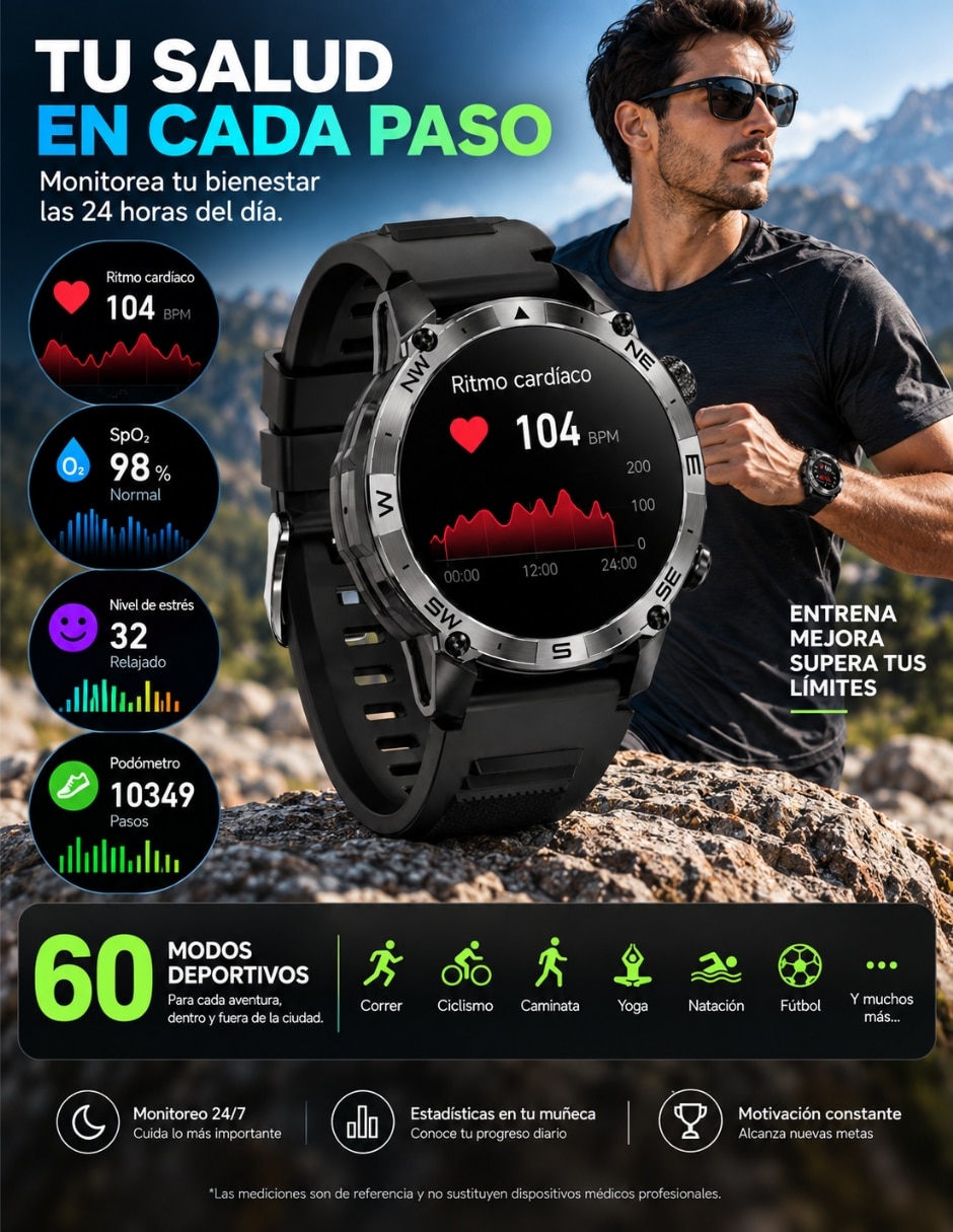 Set Smartwatch R6 Pro con audífonos EG22 para hombre con Gps 6