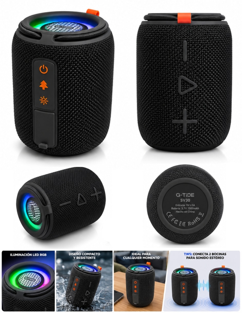 Set Smartwatch R6 Pro + Audífonos L22 + Bocina Sv30 para hombre con Gps integrado 5