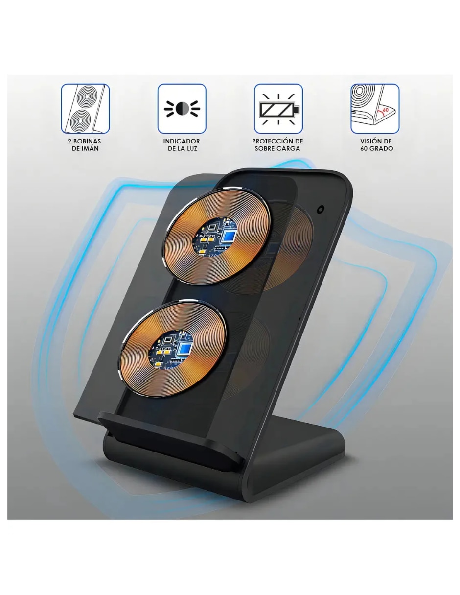 Cargador inalámbrico 15 W 2