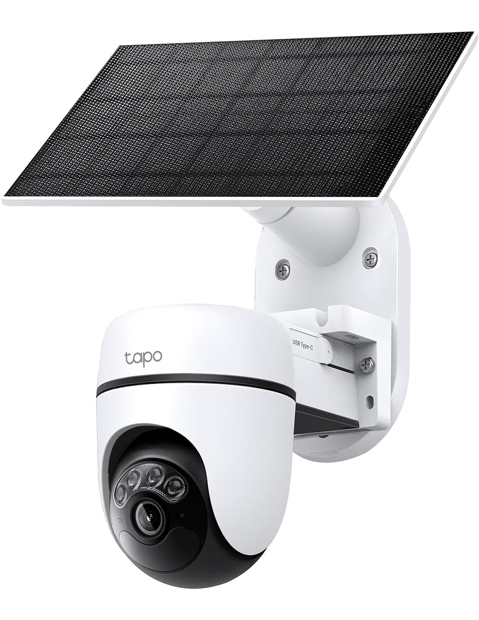 Cámara solar de seguridad modelo C610 KIT inalámbrica 2K 360° con capacidad de grabar para exterior