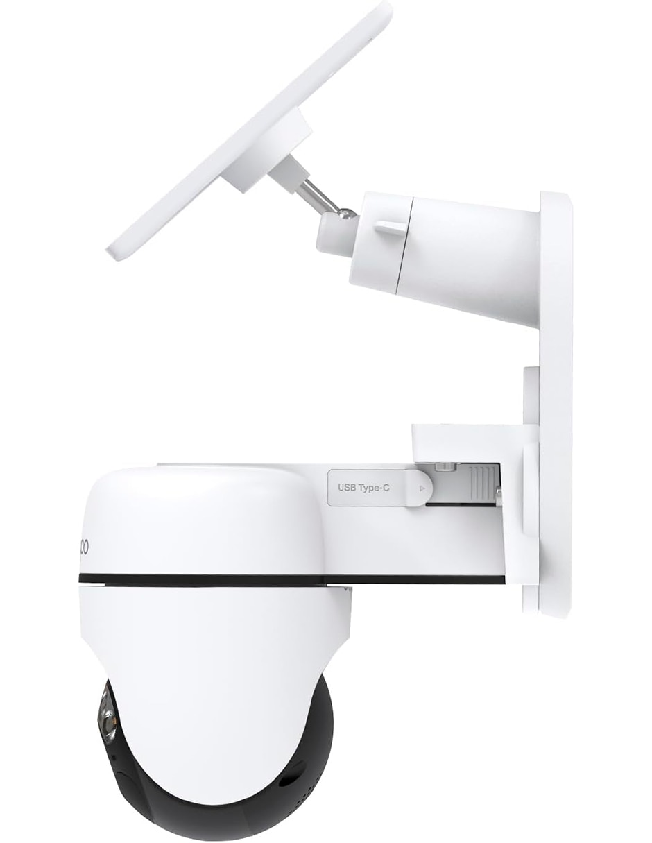 Cámara solar de seguridad modelo C610 KIT inalámbrica 2K 360° con capacidad de grabar para exterior