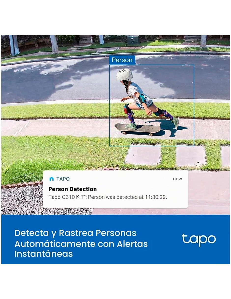 Cámara solar de seguridad modelo C610 KIT inalámbrica 2K 360° con capacidad de grabar para exterior 6